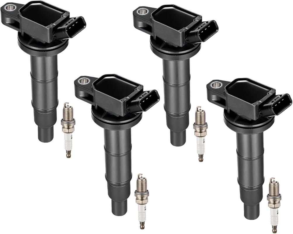 BDFHYK UF333 Ignition Coil and 7092 Iridium Spark Plug 4-Set for Toyot