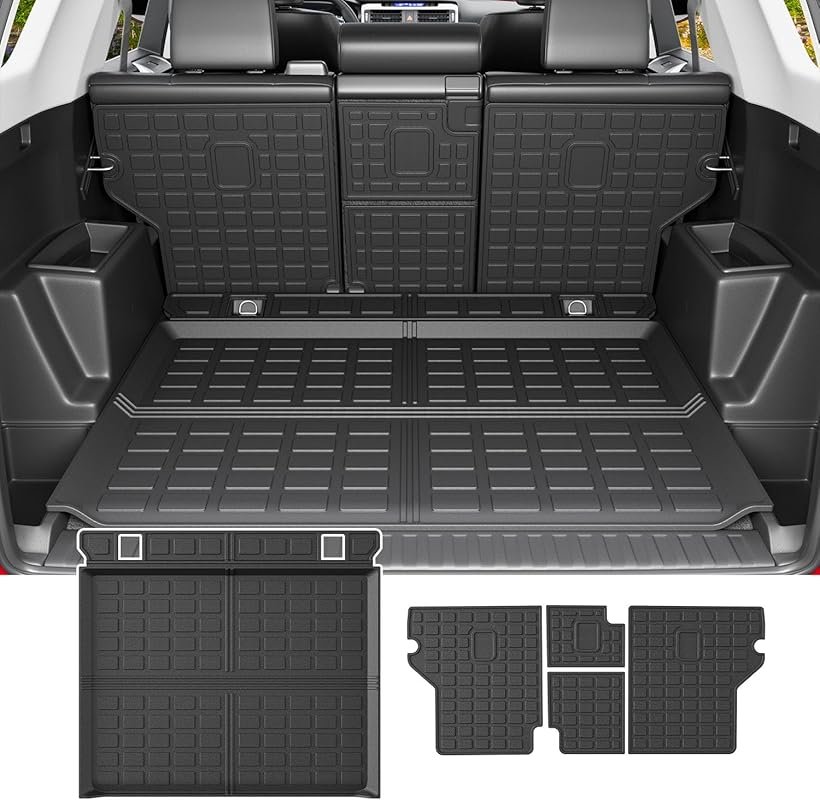 Cargo Mat and Back Seat Protector for Toyota 4Runner: Rear Trunk and B