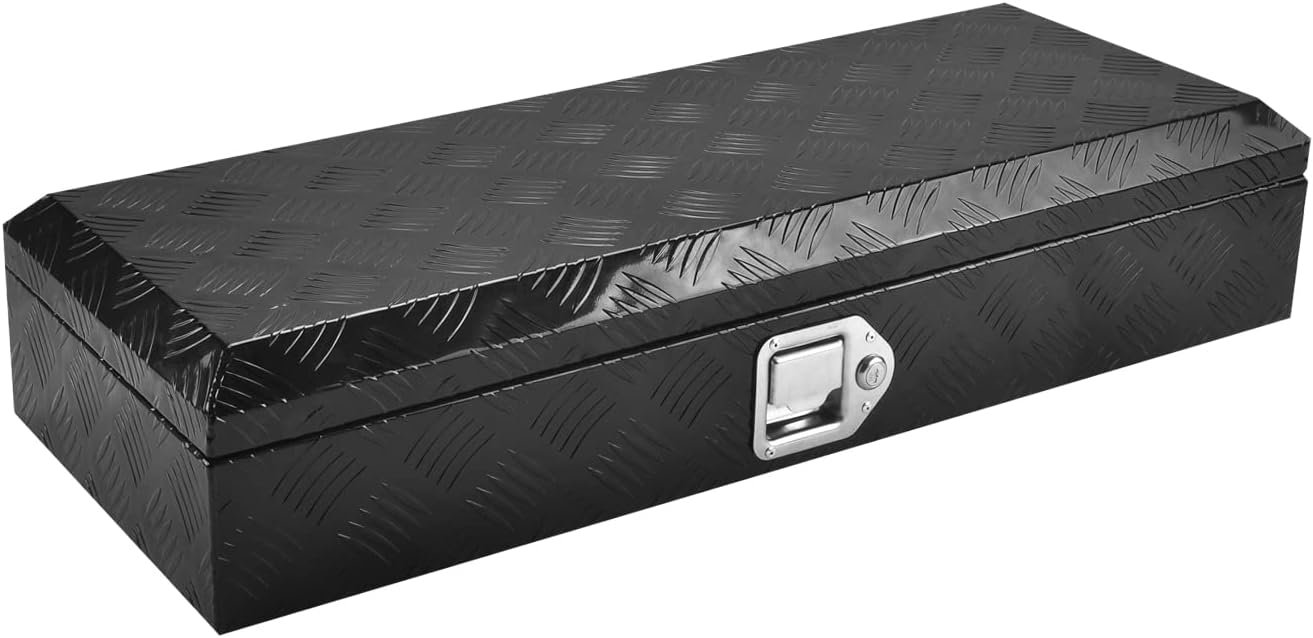 34.5-Inch Aluminum Truck Bed Tool Box with Lock and Keys for Truck, Tr