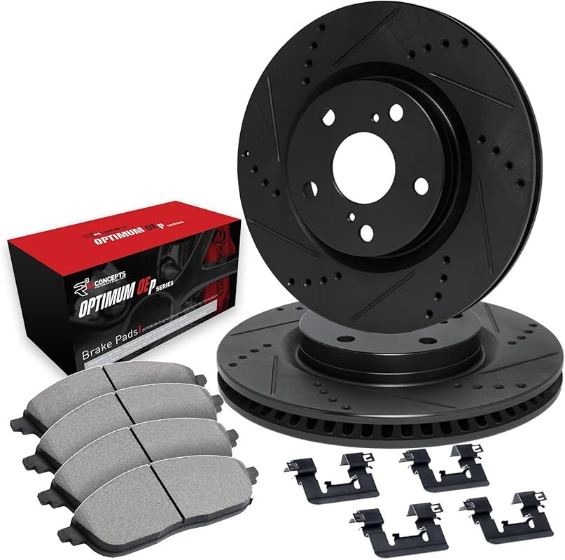 R1 Concepts Rear Brake Kit for 2005–2010 Chrysler 300, Dodge Magnum, a