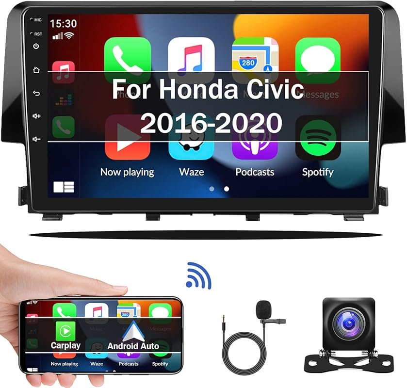 9-inch Android 13 car stereo with wireless CarPlay and Android Auto fo