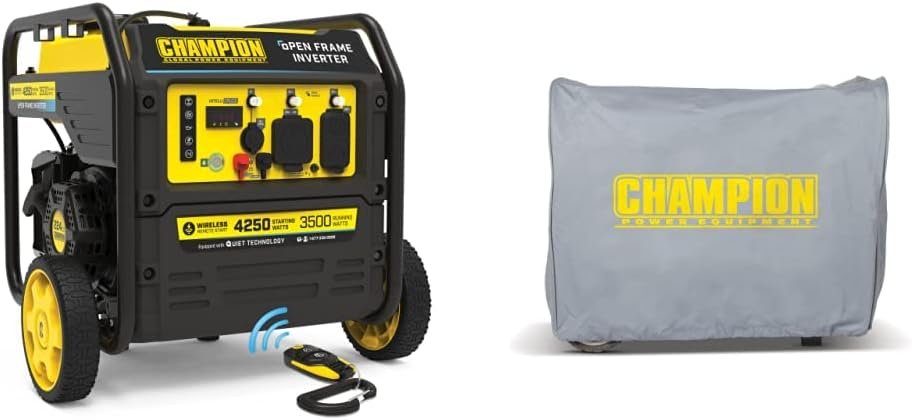 Champion 4250W Open Frame Inverter Generator with Remote Start and Sto