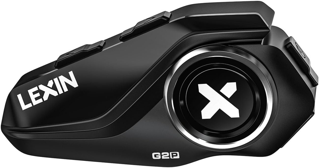 LEXIN G2P Motorcycle Helmet Bluetooth Headset with Group Intercom, FM