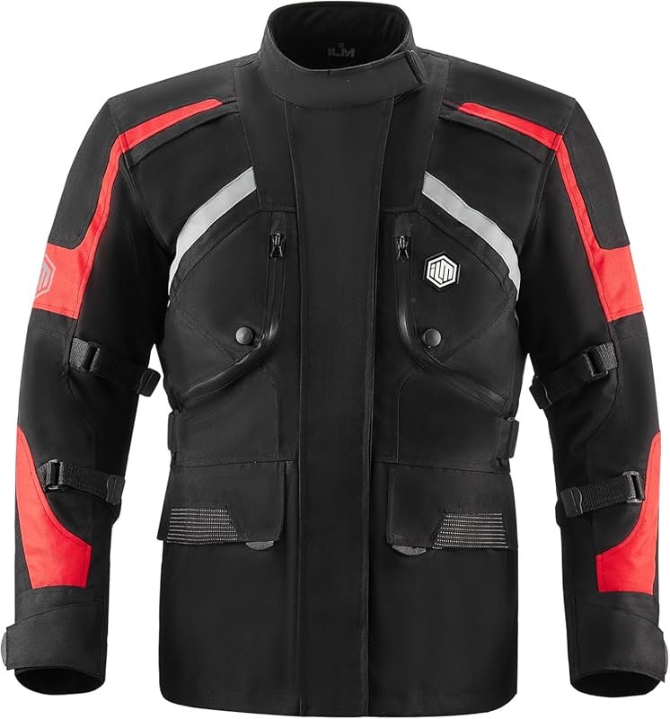 ILM Motorcycle Jacket Adventure Mens Riding Armored Airflow Dirt Bike 