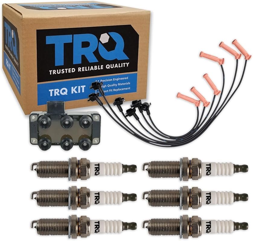TRQ iridium ignition coil and spark plug kit for Ford Explorer and Mer