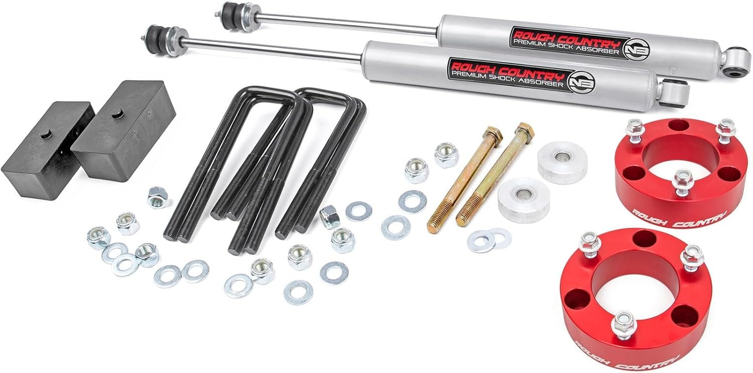 Rough Country 3-Inch Lift Kit with N3 Shocks for 2005-2023 Toyota Taco