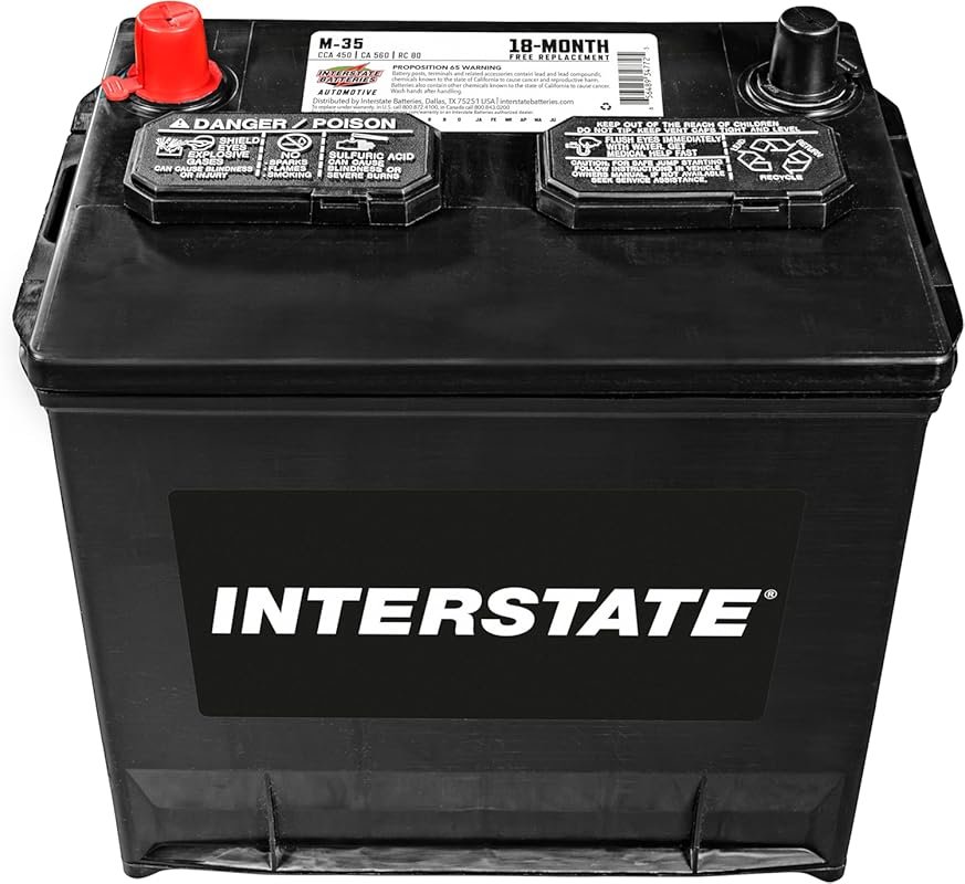 Interstate M-35 Battery for 2017 Toyota RAV4 – 12V, 450 CCA, 18-Month 