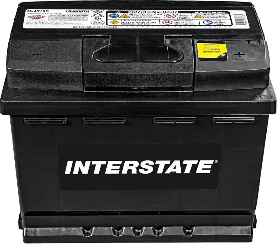 Interstate Batteries Group H5 Car Battery Replacement  12V, 630 CCA, 1