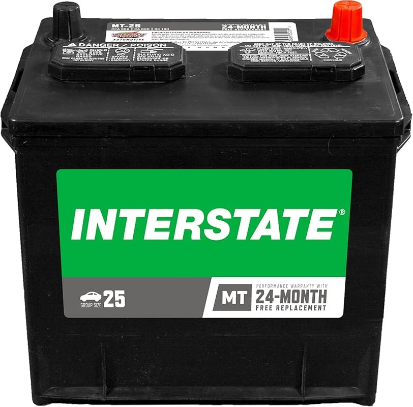 Interstate Batteries Group 25 MT-25 12V 550CCA Car Battery with 24-Mon