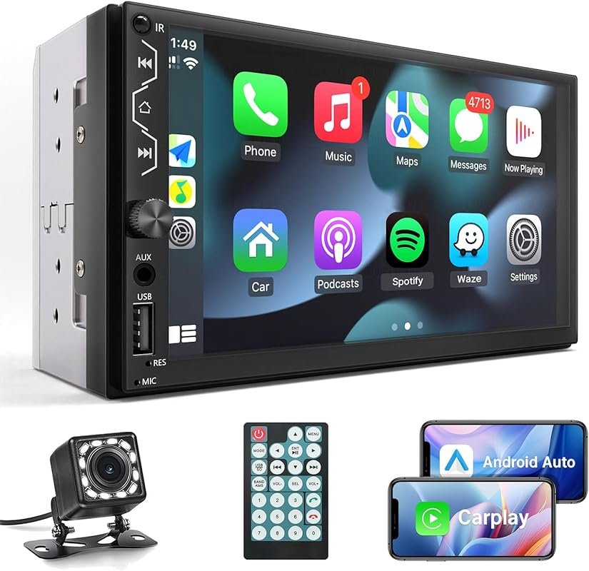 Double Din Car Stereo with Apple CarPlay and Android Auto for 2005 For