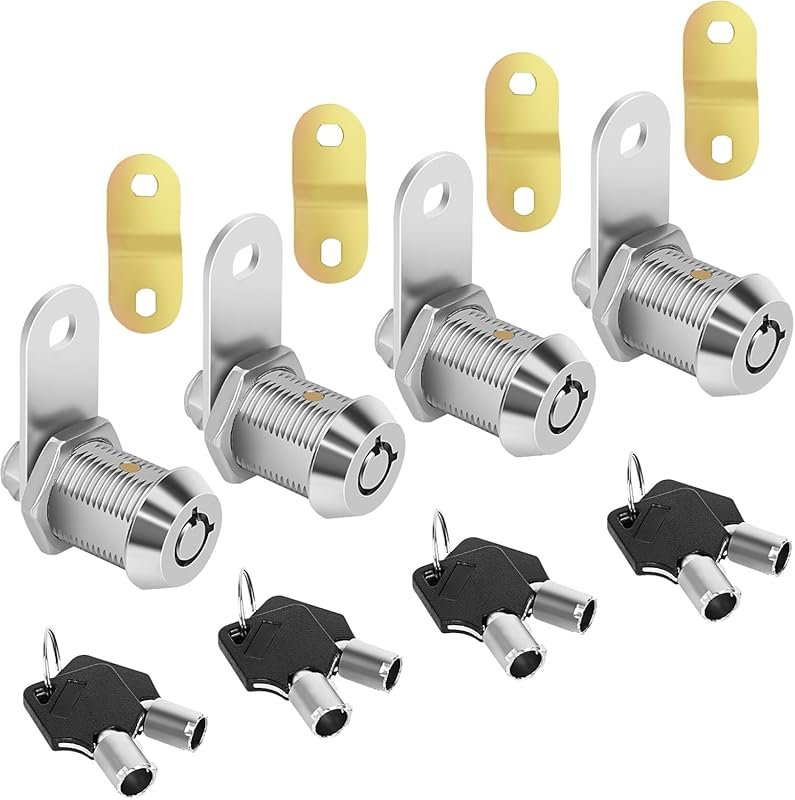 Keyed Alike Cam Locks for RV Storage Compartments, Fits 9/16" Door Thi