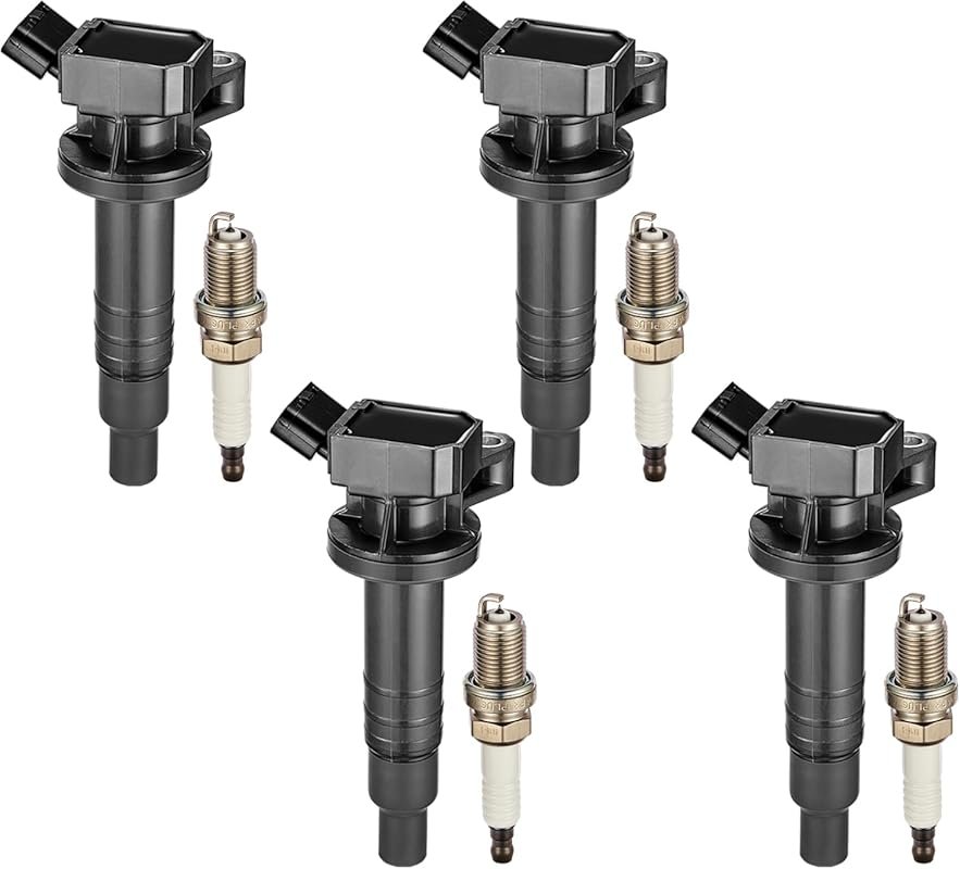 BDFHYK Ignition Coil Pack and Iridium Spark Plug Set for 2005-2006 Toy