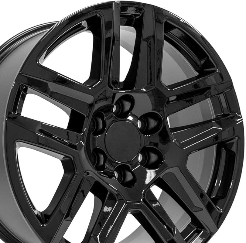 OE Wheels CV63 20-Inch Gloss Black Rim for Chevy Silverado 1500 Z71 wi