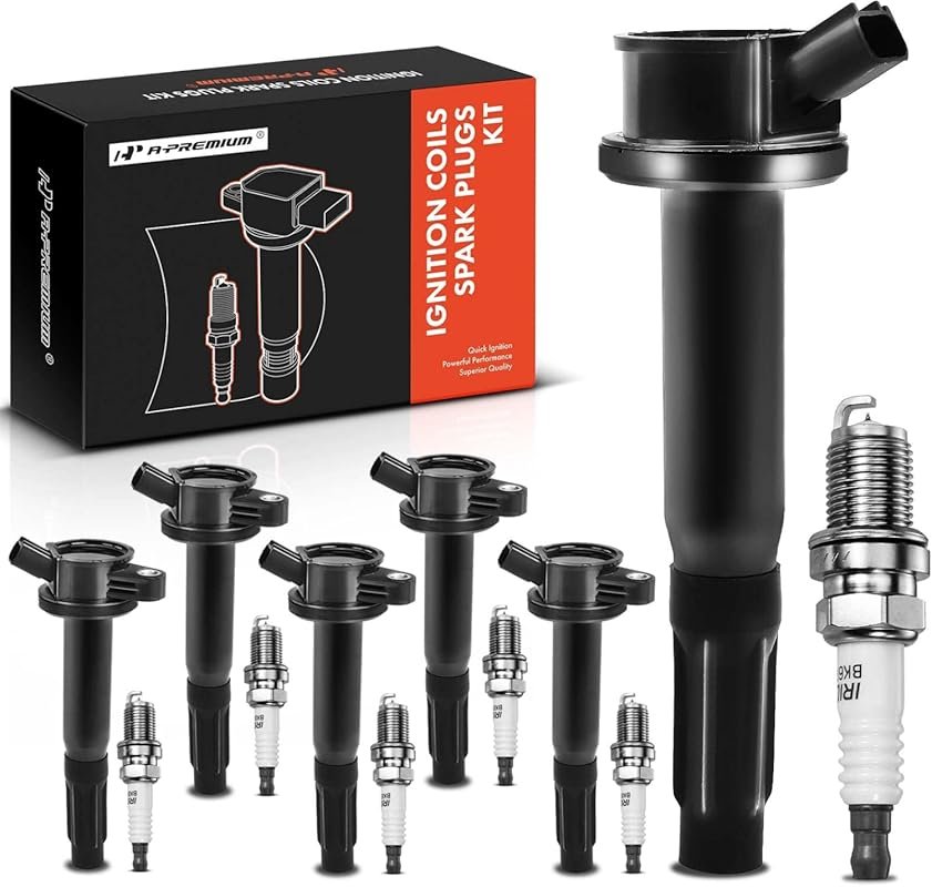 A-Premium Ignition Coils and Spark Plug Kit for 2006–2012 Ford Fusion,