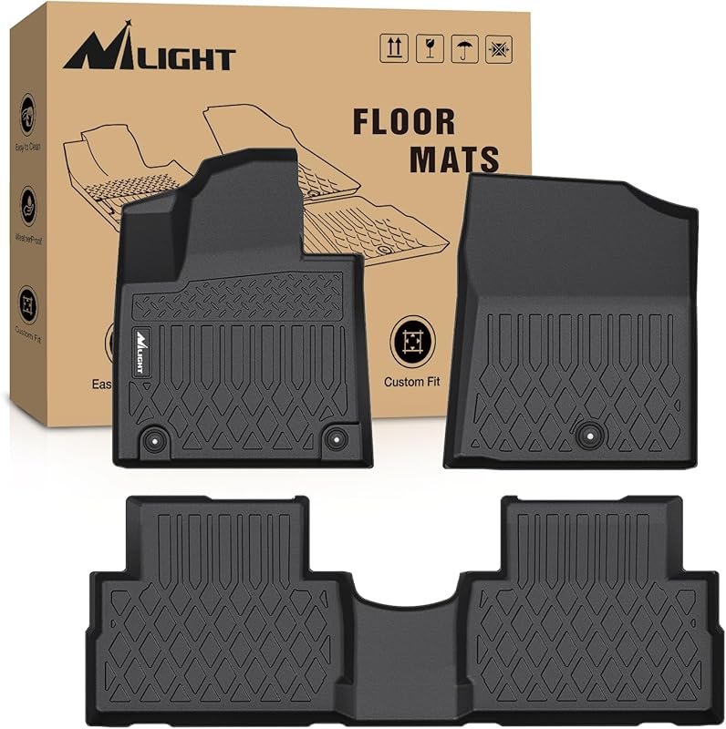 All-Weather TPE Floor Mats for 2021–2023 Hyundai Santa Fe (5 Seats, No