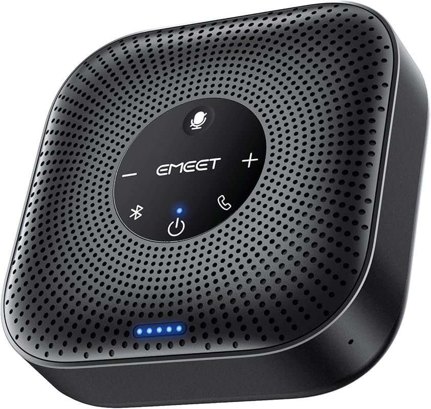 EMEET M0 Plus Conference Speakerphone with 4 AI Mics, Noise Reduction,