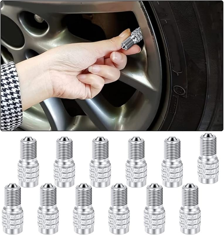12-Pack Car Double Seal Valve Caps – Inflate and Check Tire Pressure E