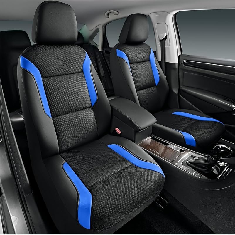 Skechers Memory Foam Car Seat Covers with Cooling Mesh for Enhanced Ba