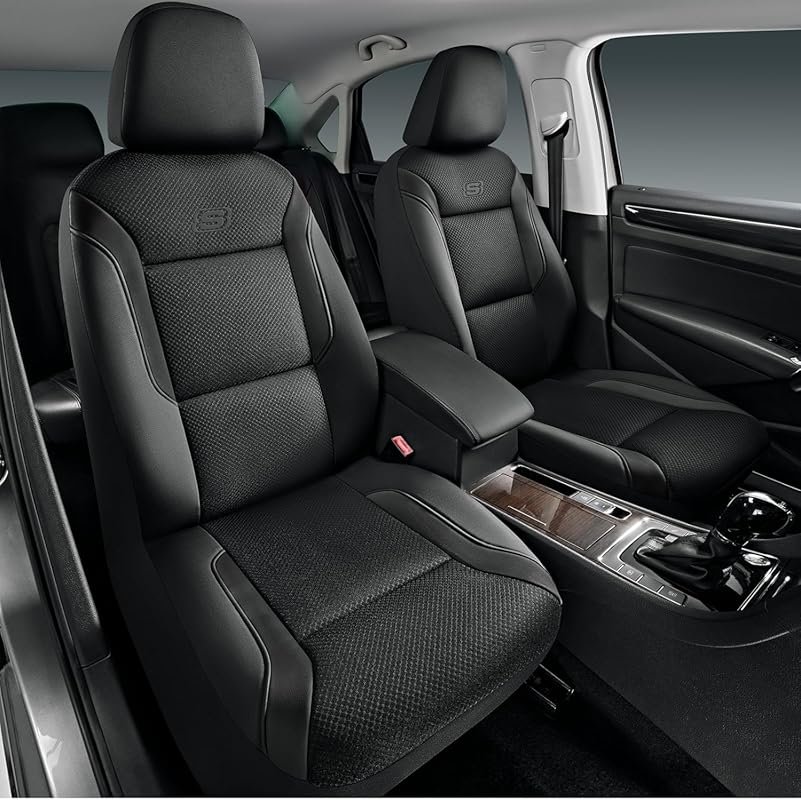 Skechers Men's Memory Foam Seat Covers, Air Cool Mesh Thick Car Seat C