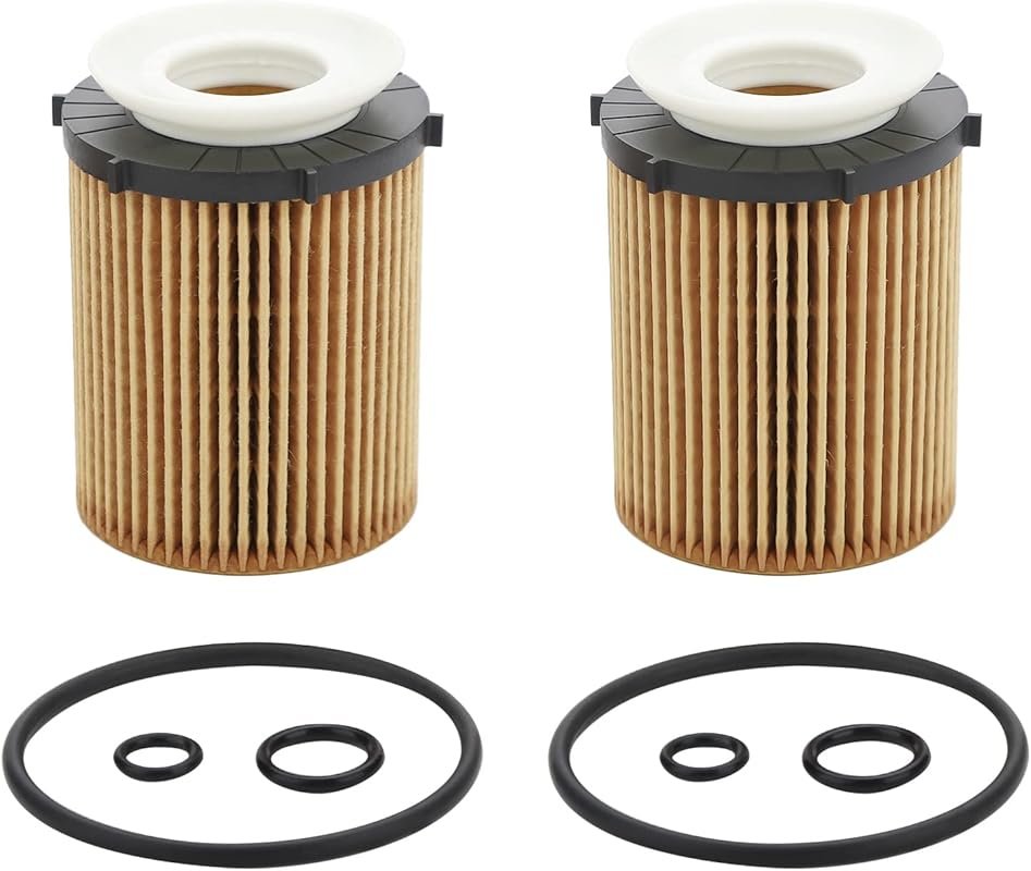 2-Pack Oil Filter Compatible with Mercedes-Benz C300, GLC300, Metris,
