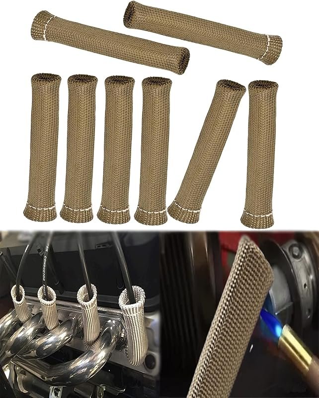 Spark Plug Wire Heat Shield – 8-Pack, 2500°F Titanium Protection for L