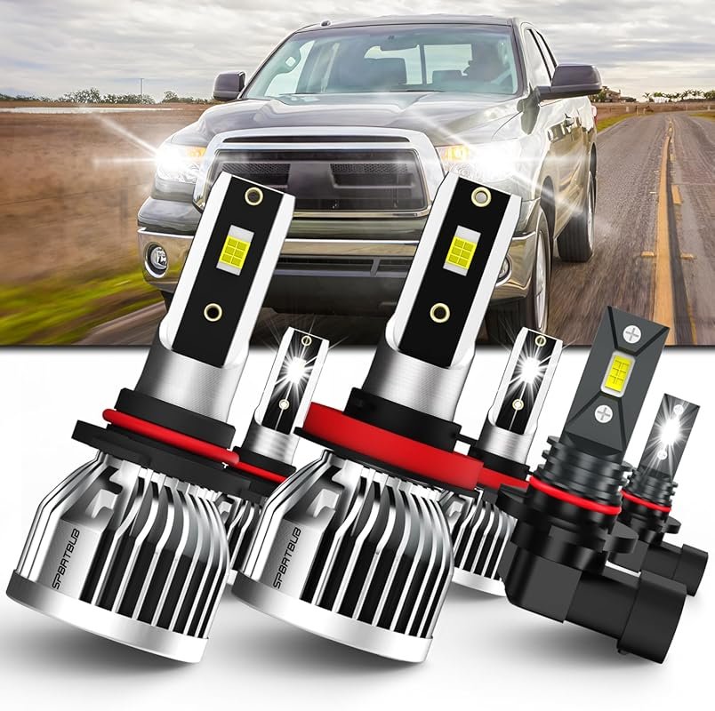fit for Toyota Tundra Headlight Bulbs Front Bulb Bright Light Combo,
