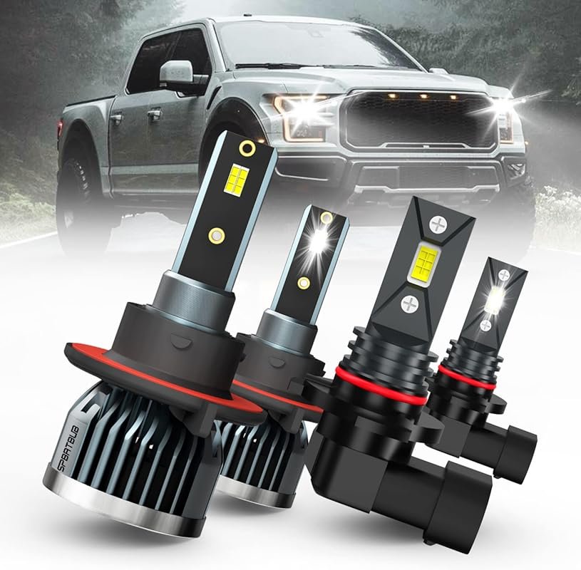 9008 H13 LED Headlight and 9145 Fog Light Bulb Combo for 2004-2014 For