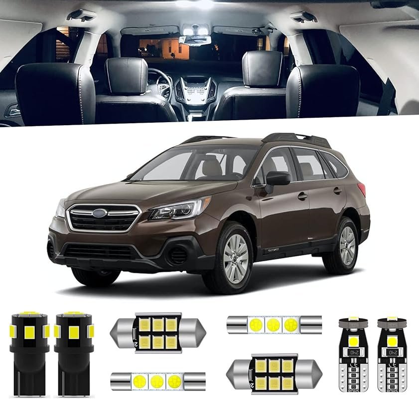 Interior LED Light Kit for 2010-2020 Subaru Outback - 12-Piece White K