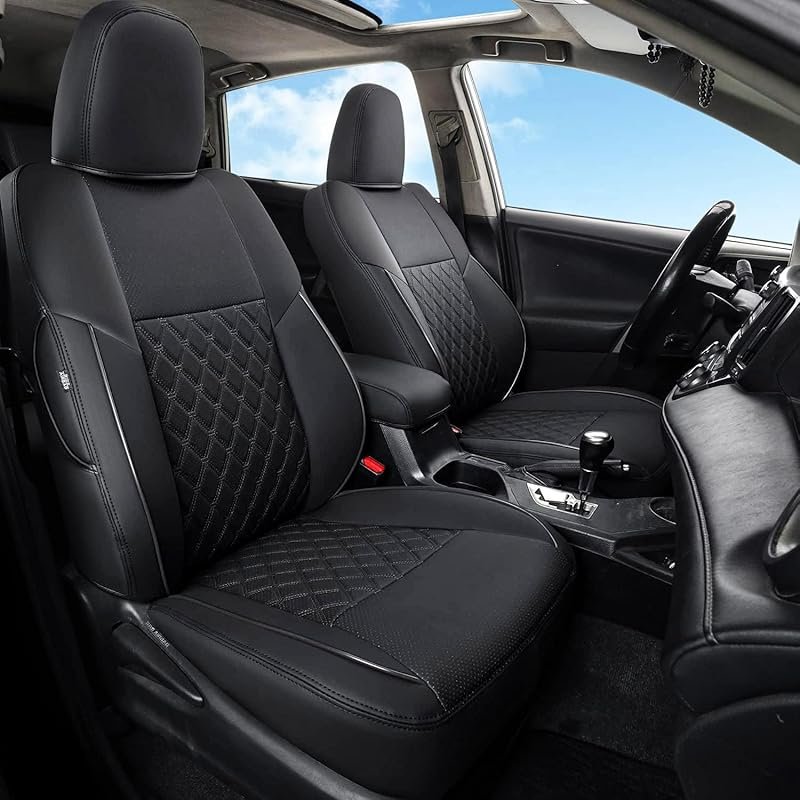 Giant Panda Custom Fit Pu Leather Seat Covers for 2013-2018 Toyota RAV