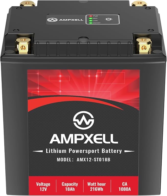 YIX30L Lithium Motorcycle Battery 12V 1080A 18Ah Replacement YTX30L-BS