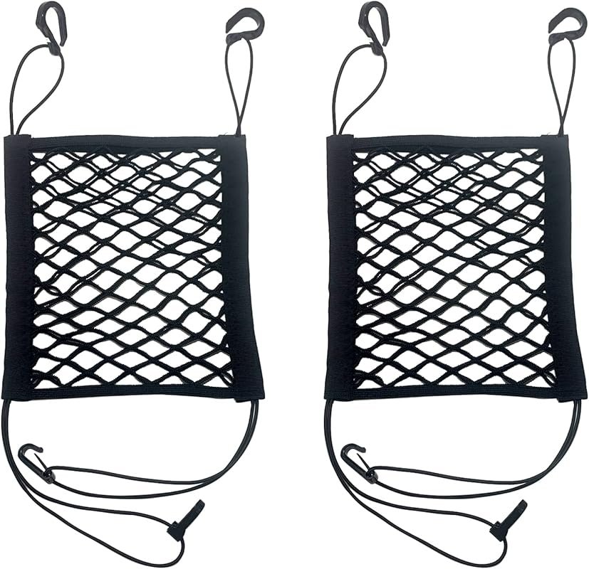 Cargo Net for Motorcycle Helmet Storage, 11x9.8 Inch High-Elastic Doub