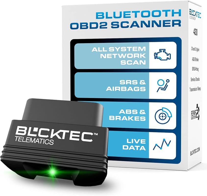 BLCKTEC 430 Bluetooth OBD2 Scanner for iPhone and Android Diagnoses En
