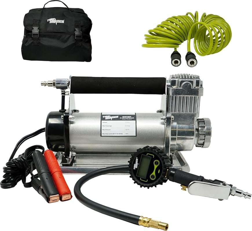 TireMinder RV Air Lite Compressor Portable for Tires Up to 80 PSI