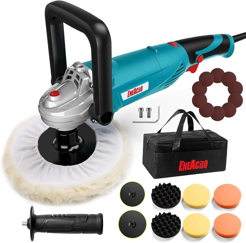 ENEACRO 1600W 7-Inch/6-Inch Rotary Car Buffer Polisher with Variable S