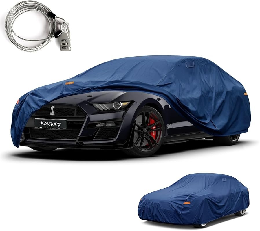 Custom Fit Breathable Car Cover for Ford Mustang GT, EcoBoost, and She