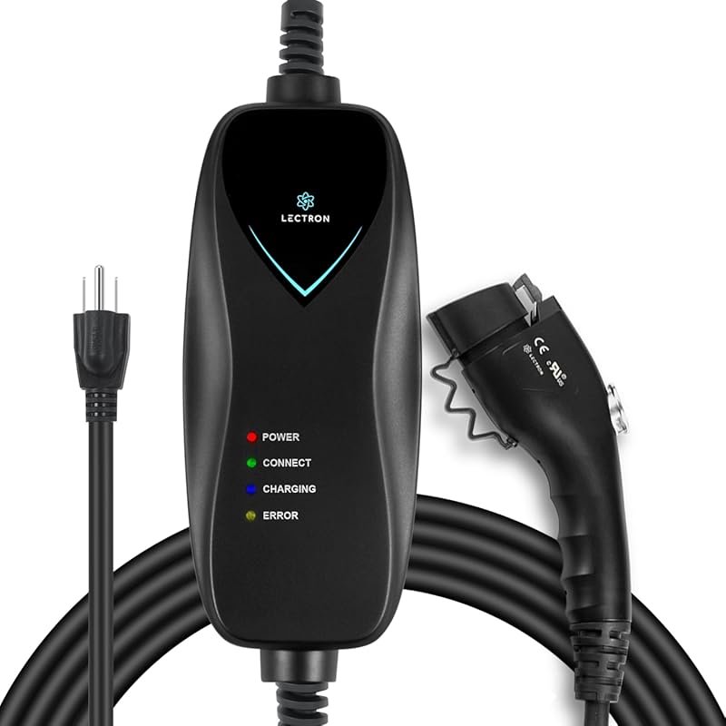 Lectron Level 1 EV Charger: ETL certified, 120V, 15A, portable for J17