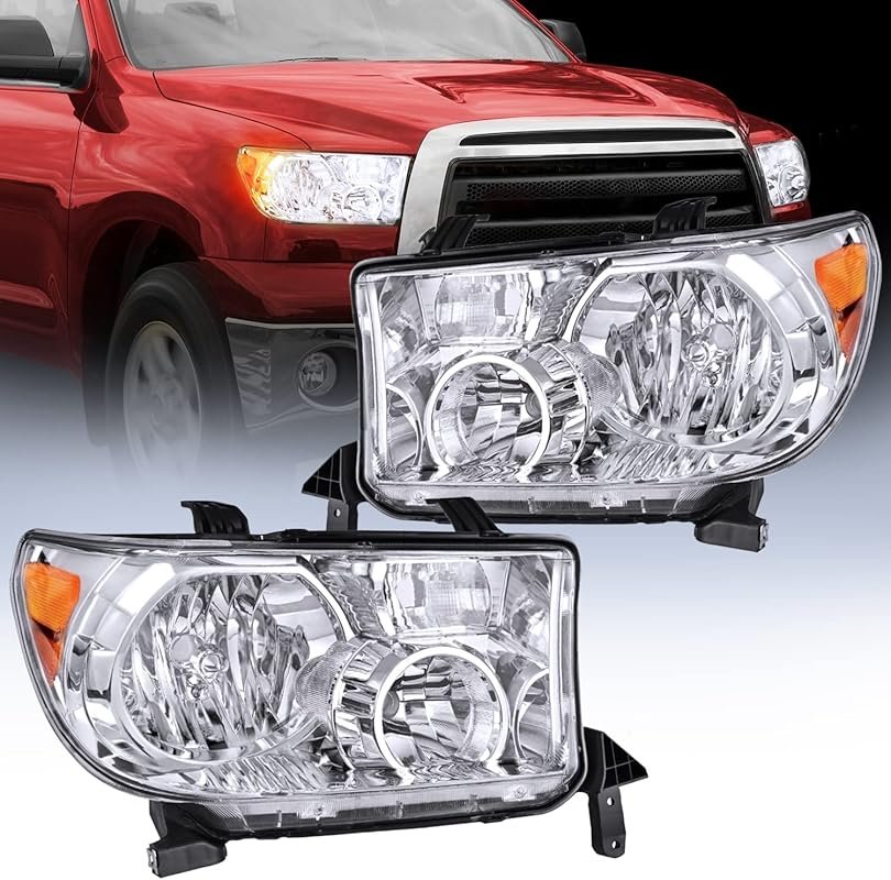 Nilight Headlights for 2007-2013 Tundra and 2008-2017 Sequoia – Chrome