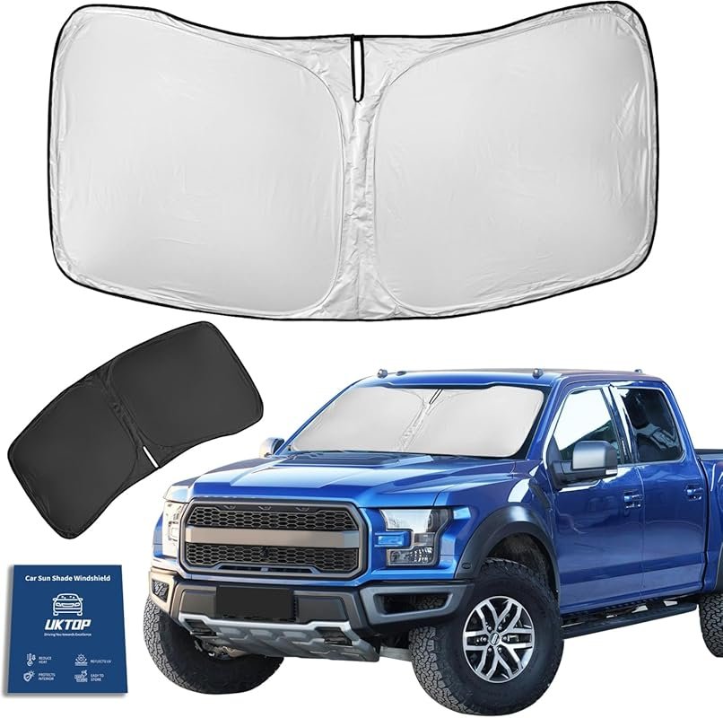 Custom Fit 4-Layer 250T Windshield Sun Shade for Ford F150 F250 F350 F