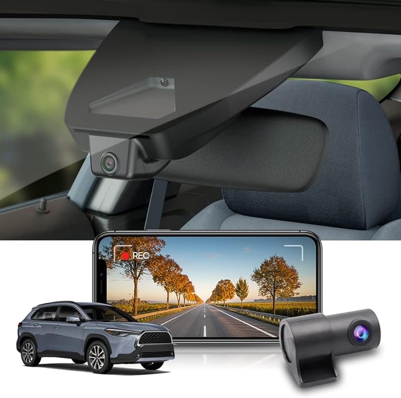 Fitcamx Dual Dash Cam 4K+1080P for Toyota Corolla Cross 2023-2026: OEM