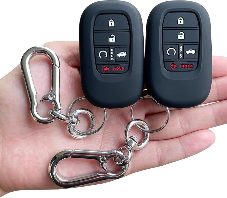 Silicone Key Fob Cover for 5-Button Honda Civic, Accord, CR-V, HR-V (2