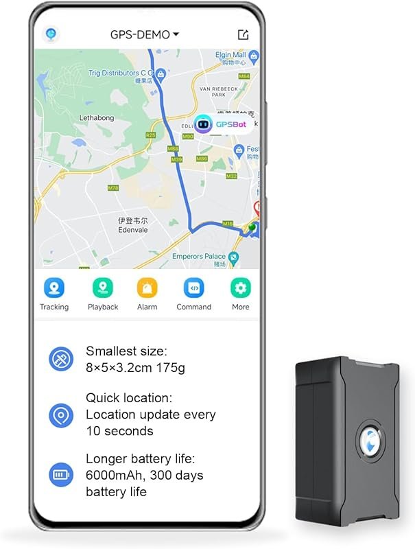 GPS Tracker for Vehicles, 6000Mah Battery Life Up to 90 Days, Waterpro
