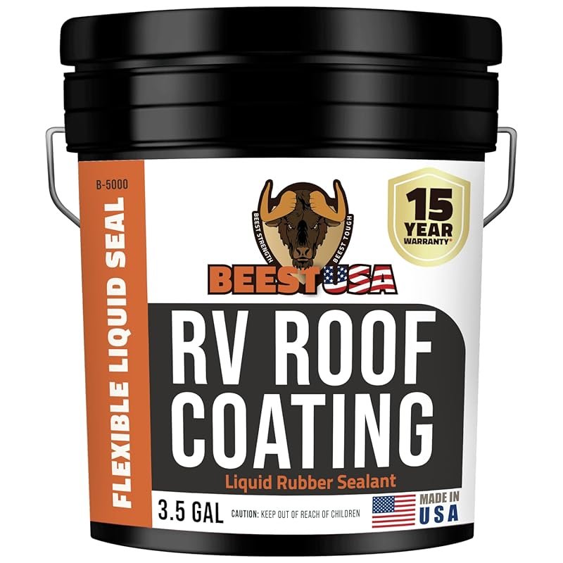 BEEST White Elastomeric RV Roof Coating is a 3.5-Gallon Solar Reflecti