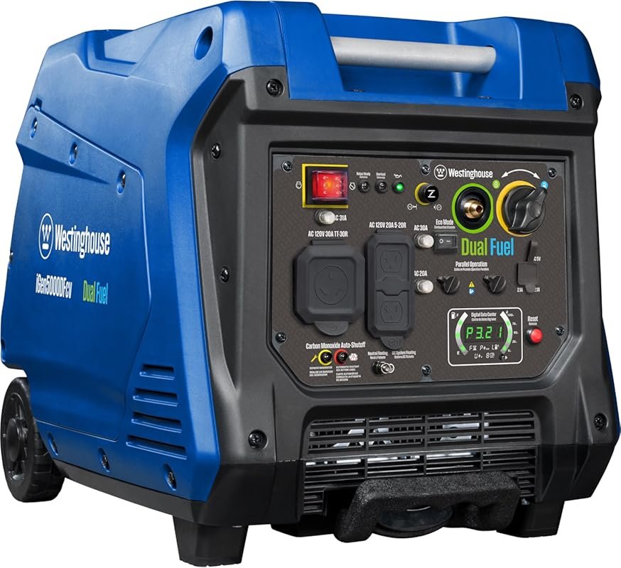 Westinghouse 5000 Peak Watt Super Quiet Dual Fuel Portable Inverter Ge