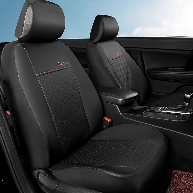 GIANT PANDA Custom Fit Leather Front Seat Covers for Toyota RAV4 Camry