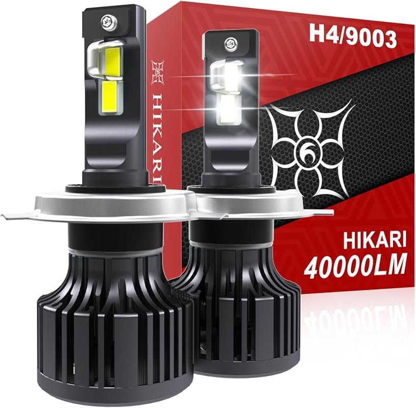 Best H4 dual beam LED headlight bulbs 40000LM 6000K cool white IP68 wa
