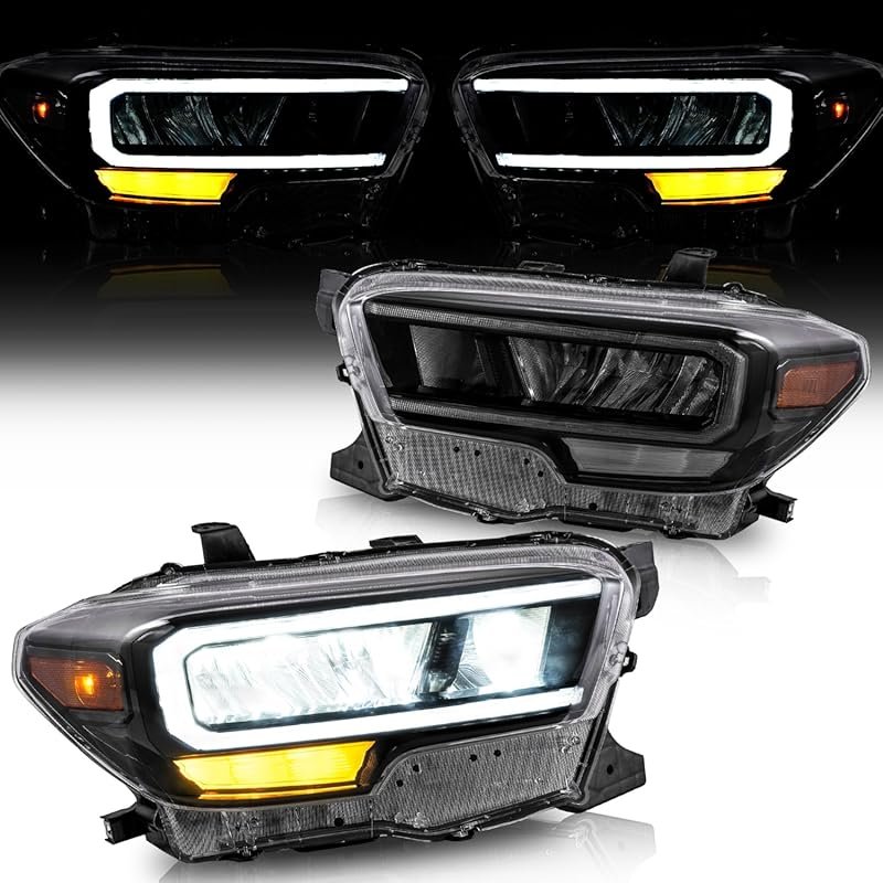 VLAND LED Headlights for 2016-2023 Toyota Tacoma with LED DRL and Ambe