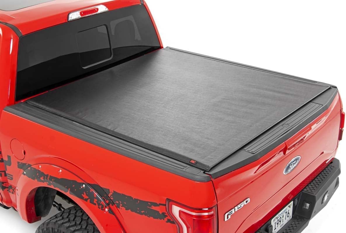 Rough Country Soft Roll-Up Tonneau Cover for Ford F-150 Lightning Raptor