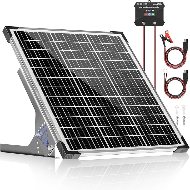 50W Solar Panel Kit for Shed with MPPT Charge Controller and Trickle C