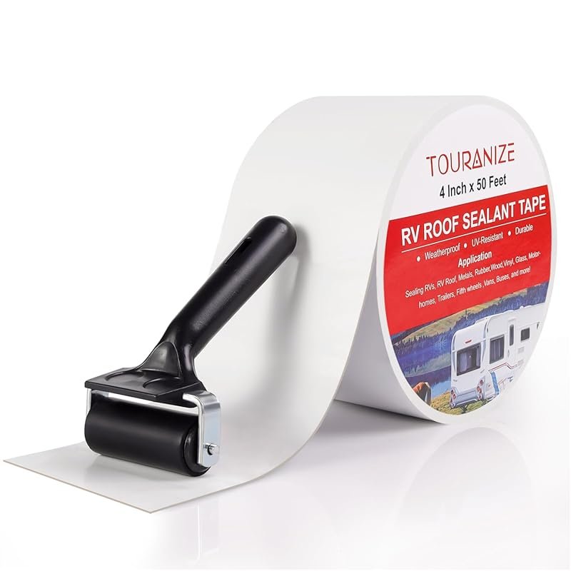 4-Inch x 50-Foot RV Sealant Tape with Roller for Camper and Boat Repai