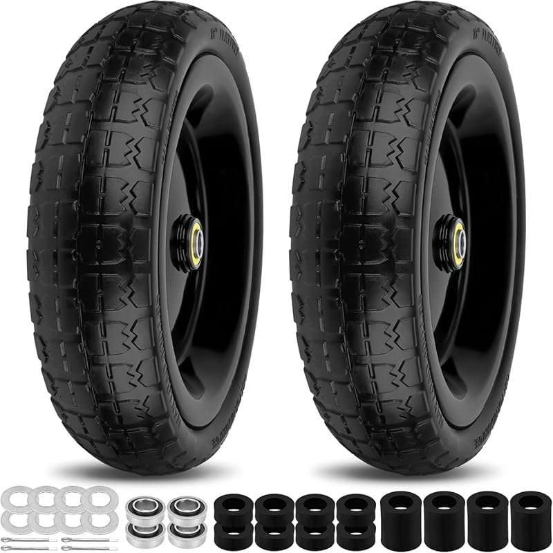 13 Inch Flat Free Wheels Tires 4.00